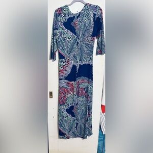 Laundry by Design Navy and Pink Long Sleeve Dress size LG